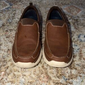 Dockers Men's Brown Leather Slip-Ons